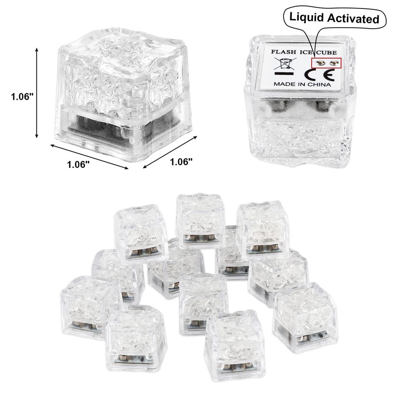 light up ice cubes for drinks liquid activated led ice