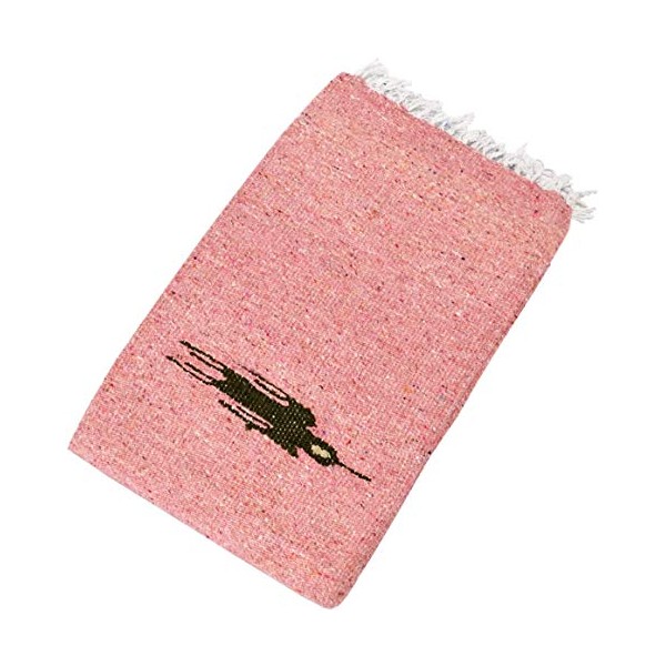 YogaAccessories Thunderbird Supreme Mexican Yoga Blanket - Pink