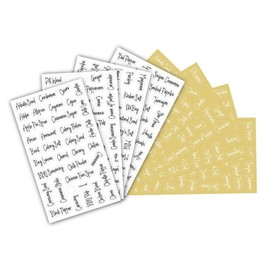 276Pcs Spice Name Stickers Spice Jars Label Kitchen Storage Organization Spice Preprinted Label Stickers Clear Labels Stickers for Kitchen