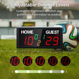 GAN XIN Portable Wireless Digital Scoreboard with Remote Control - Bright LED Display, Multiple Sport Modes & Long Battery Life for Outdoor/Indoor Games, Volleyball, Basketball, Cornhole, Pickleball