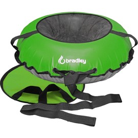 Bradley Heavy-Duty 50" Snow Tube with Reinforced Cover | Rubber Truck Tire Tube Sled for Extreme Sledding, Winter Fun, and Durable Performance in Any Conditions Green (Deluxe Set)