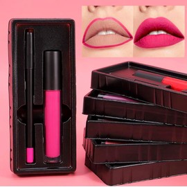 LivFab Waterproof Matte Lip Liner and Lip Lipstick - Color: #25 Leading Lady