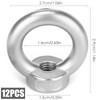 12pcs Ring Nut, M6 Ring Shape Lifting Eye Nut Lifting