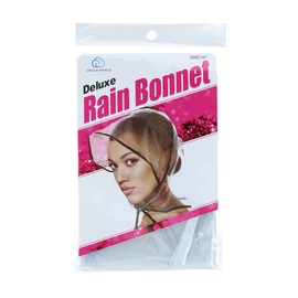 CTM® Women's Plastic Rain Bonnet, Clear