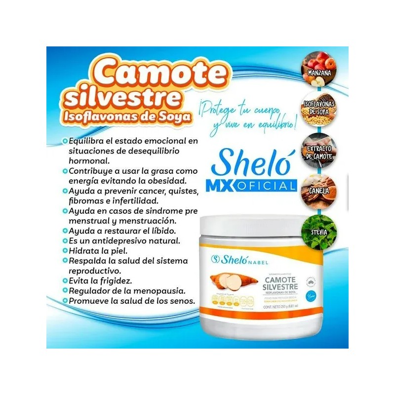 Kit Camote Silvestre Bebida Polvo Crema Sheló Nabel
