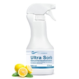 Ultra Sorb Citrus Odour Eliminator – Odour Neutraliser for Extreme Cases – Odour Remover Absorbs Stubborn Odour Eliminator Ready to Use – AK VARIOCHEMIE, Made in Germany