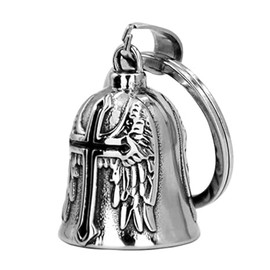 Batheidon Motorcycle Bell Stainless Steel 1 Piece, Guardian Bell, Corrosion Resistant Biker Bell for Happiness and Safety - Easy to Attach, Key Chain or Motorcycle Accessories