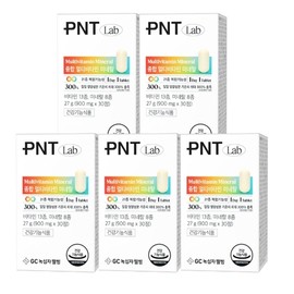 [GC Green Cross Wellbeing] 5 boxes of PNT comprehensive multivitamin mineral (30 tablets) / [GC녹십자웰빙] PNT 종합 멀티비타민 미네랄(30정) 5박스