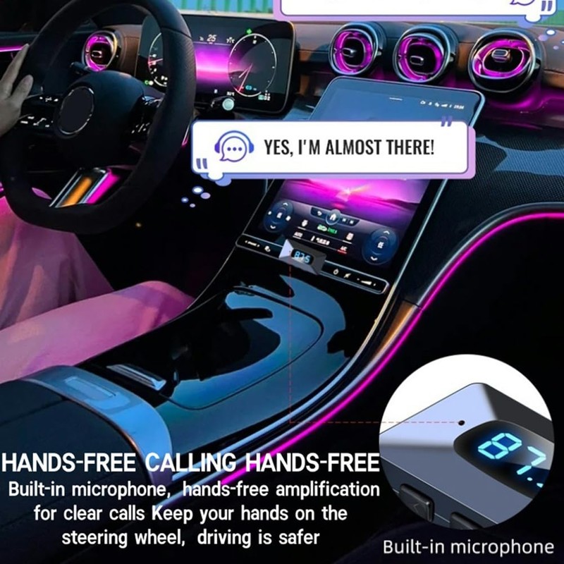 Aswalling T65 Mini USB Transmitter Receiver withLED Display Auto Wireless