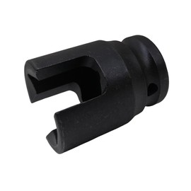 JXHONG 1/2-Inch Drive Multi-Purpose Lineman Socket, Fits 3/4" 4-Point Square Nuts, with 9/16" Slot for Eye Bolt/J-hooks/Hot-line Clamps/Grounding-Clamps, Heat Treated Cr-V Alloy Steel