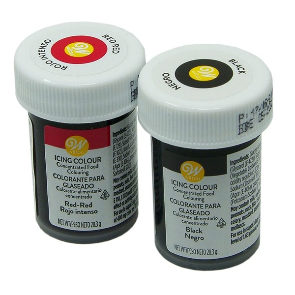 bakeryteam Wilton Food Colouring Tadago Set, Red Black, 28 g