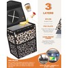 Pritent Car Trash Can with Lid, Cute Leakproof Car Trash