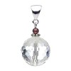 Pendant of real rock crystal garnet & 925 silver faceted