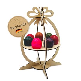 Birdart Box® Exklusiver Ei Servierer aus Holz – moderner Ostereier Halter stabil und hochwertig, einzigartiger Eierhalter und Tischdekoration (S - 7 Eier, Holz Natur)