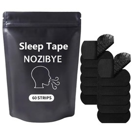 Nozibye 口閉じテープ いびき防止テープ 口呼吸防止テープ 口テープ 鼻呼吸テープ (ブラック, 60)