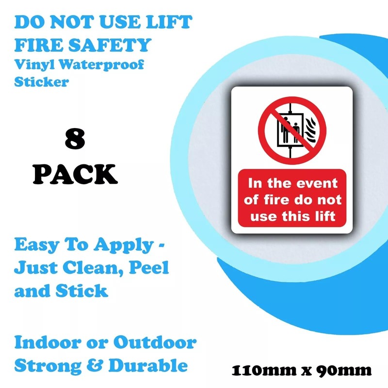 8-Pack In The Event Of Fire Do Not Use This