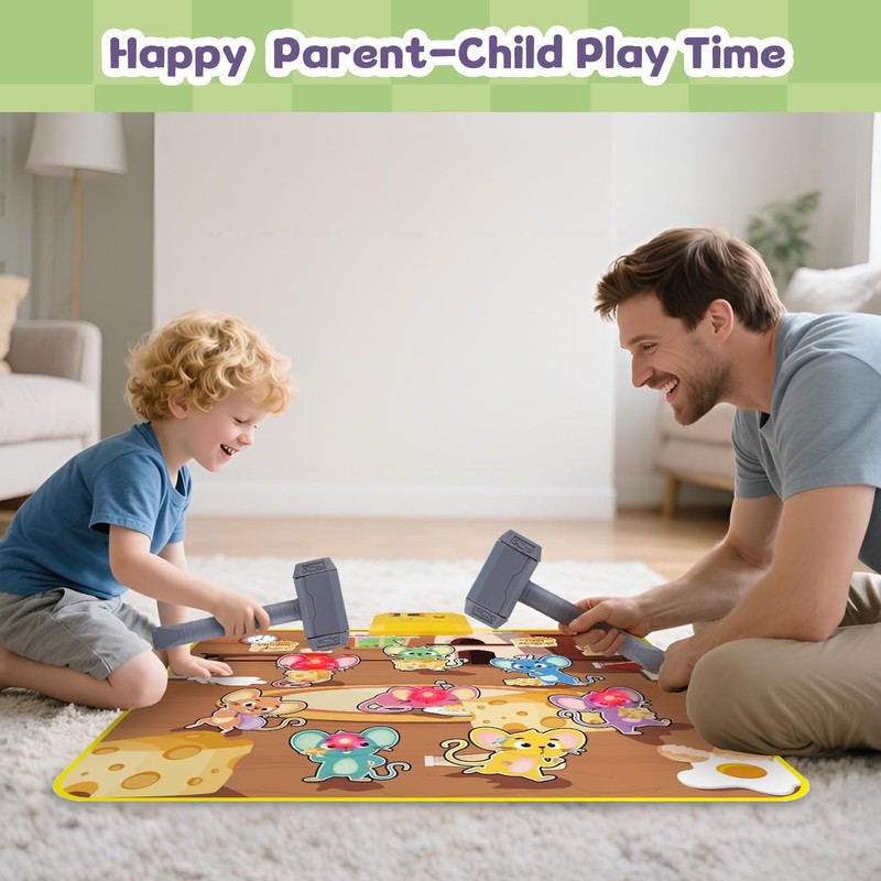 Whack a Mole Game, Interactive Constructive Smack Moles Game Playmat