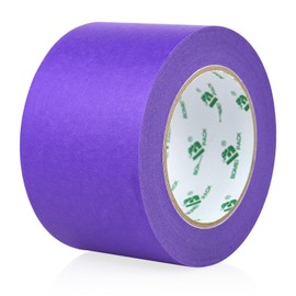 BOMEI PACK Purple 75mm x 50m Multi-Surface Masking Tape for Painting, Painter's Tape, 1 Roll 75mm Wide Painter's Masking Tape