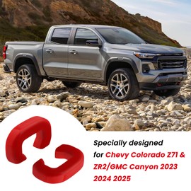 TECHPICCO Front Tow Hooks Covers Only for Colorado Z71 ZR2/GMC Canyon 2025-2023, Hitch Cover Customized Compatible with Chevy Colorado/GMC Canyon Accessories 2025 2024 2023 (Red)