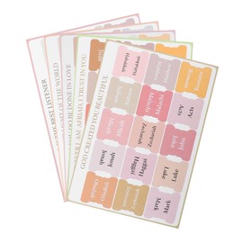Operitacx 5 Sheets Bible Index Tags Bookmarks Bible Tabs Labels Bible Bookmark Bible Page Tabs Index Tabs Bible Dividers Tabs Book Accessories School Supplies Miss Coated Paper Bohemian