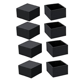 uxcell 50mmx50mm Rubber Chair Leg Floor Protectors Table Feet Tips Covers Caps 8pcs