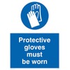 Viking Signs MP286-A5P-V "Protective Gloves Must Be Worn" Sign, Vinyl,