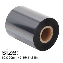 Thermal Transfer Ribbon Label, Thermal Transfer Labels, Thermal Color Ribbon for Ensuring Printing for Long Term Printing(80mmx300m)