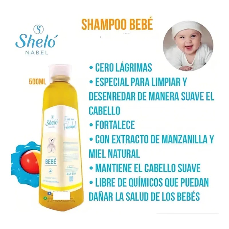 Shampoo Especial Bebe 500ml Unidade Shelo Nabel