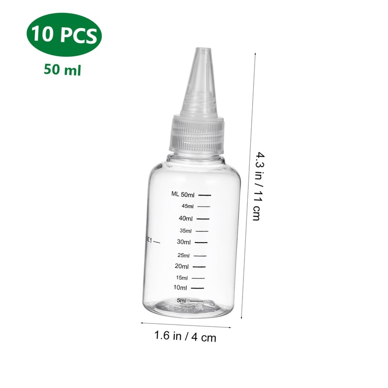 COHEALI 10Pcs Pointed Mouth Cosmetics Bottle Squeeze Empty Bottles Applicator