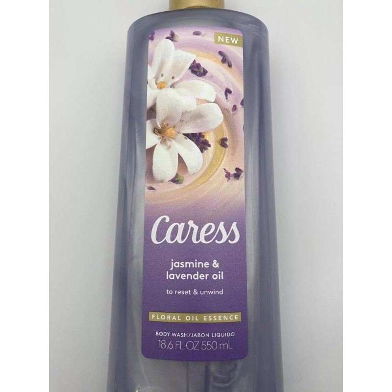 Caress Jasmine & Lavender Oil Floral Essence Body Wash 18oz.