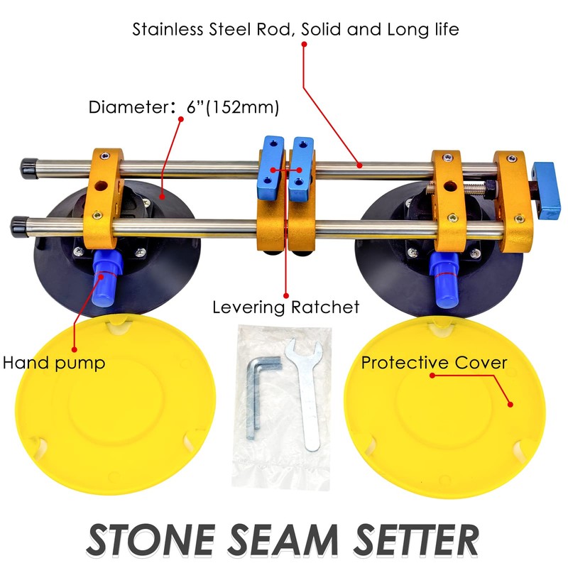 HIGHTOP 2PCS 6 inch Stone Seamless Seam Setter With Vacuum