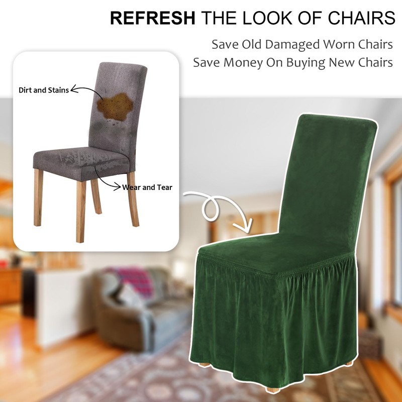 NICEEC Spandex Chair Covers for Dining Chairs Covers Set of
