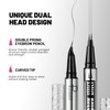 2 Pack Curved Eyebrow Pen and Eyeliner, 2 in 1