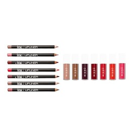 Kit Lapices Delineadores de Labios IVY mate, larga duracion y 7 Tonos de lip oil de Bissu adicionados con vitamina E y aceites con propiedades humectantes, antioxidantes y un aroma ¡que se antoja!