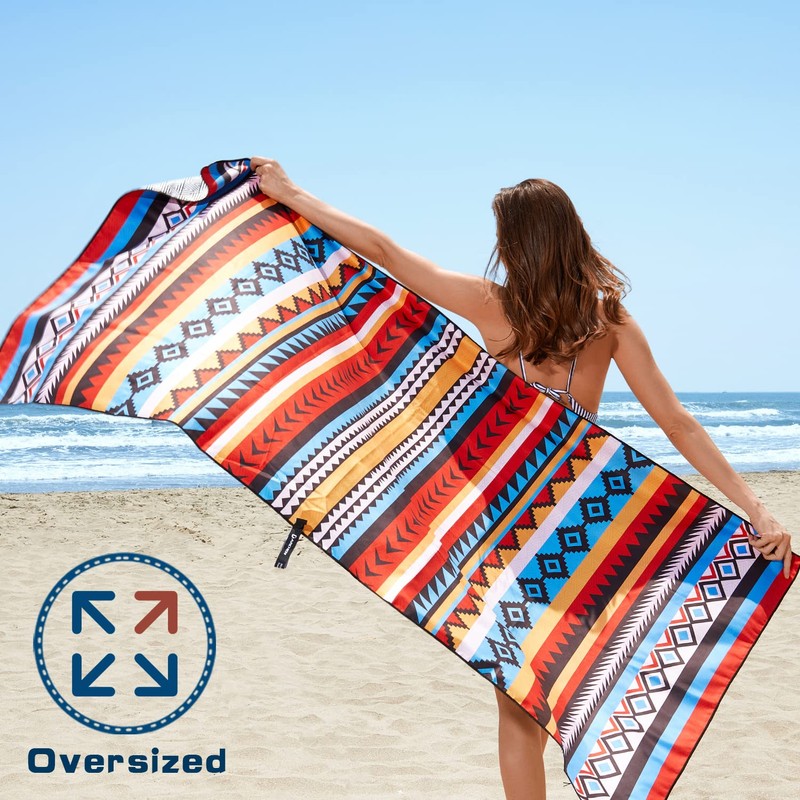 DARCHEN Microfiber Beach Towels Oversize Quick Dry Towel[1 or 4