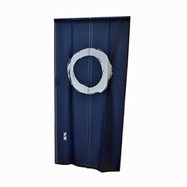 Noren Curtain Tapestry Enso Long Type (Navy Blue)