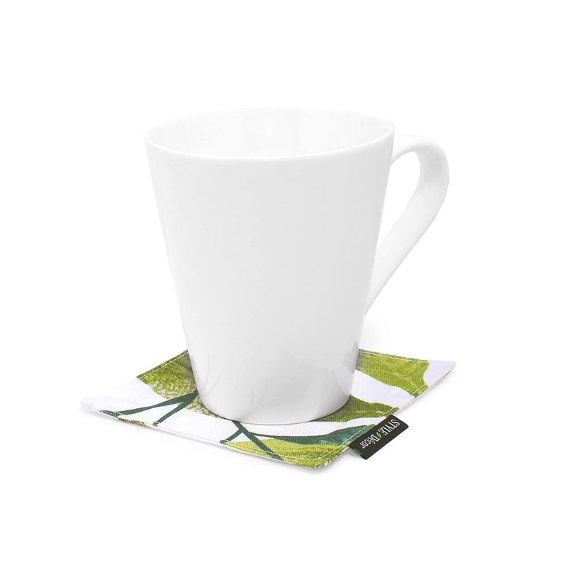 Style Decor W3000820 Coasters Reversible Fashionable Cloth Set of 4