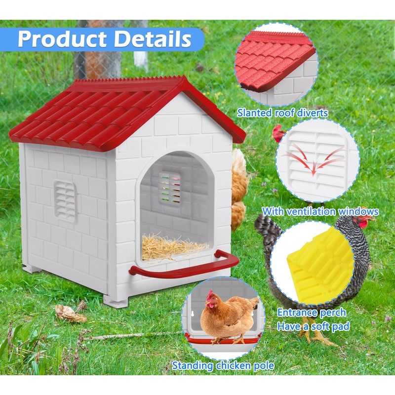 Nesting Boxes for Chicken, Plastic Compartment Chicken Nesting Boxes Coop