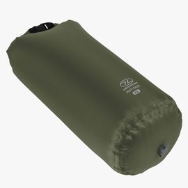 Highlander Puff Sack Inflation Dry Bag, Air Hand Pump, 20L, Olive Green