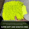 MLY 2-Pack Microfiber Car Wash Mitt, Double-Sided Plush Green Mitt