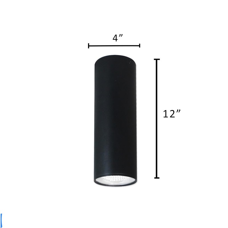 WareLight 4" LED Architectural Cylinder Light Fixture, 1650 Lumens, 15W,