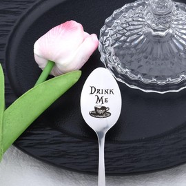 Funny Drink Me Spoon Gifts for Friend Bestie Christmas Xmas Gifts for Boyfriend Girlfriend Birthday Gifts for Mom Dad Tea Coffee Lover Gifts for Husband Wife Retirement Gifts for Grandpa Grandma
