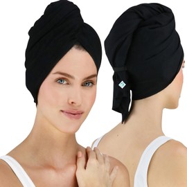 Anti Frizz Premium Cotton Hair Towel Enhances Healthy Natural Hair - Plop Wrap Scrunch Curly Wavy or Straight Hair -All Hair Types