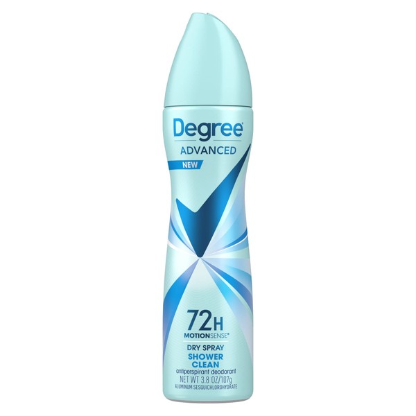 Degree Deodorant 3.8 Ounce Womens Dry Spray Shower Clean (113ml) (2 Pack)