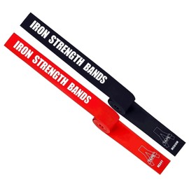 A-TAPE Muscle Floss Bands (5’ Ft Long X 2” inch Width)- Compression Bands - for Improving Movement, Increasing Circulation & Reducing Soreness (Red (Heavy) + Black (Medium))