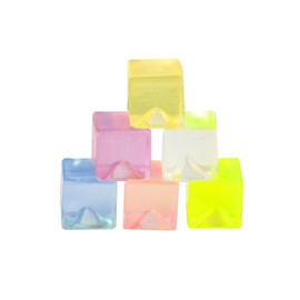 Bojueshaw 6pcs Ice Cube Stress Ball,Ice Cube Squeeze Fidget Toys,Squeeze Sensory Toys,Relieve Anxiety and Stress for Kids and Adults