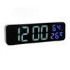 LED 9.1in Mirror Clock Multifunctional Digital Alarm Date Humidity Clock