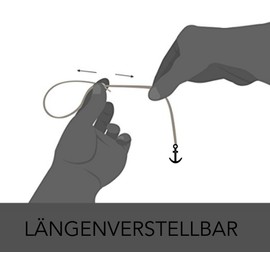 Lion & Son Carbon Bracelet with 100% Anchor Cross Infinity Carbon Pendant Wrap Bracelet Men, Nylon Carbon Nylon, Carbon