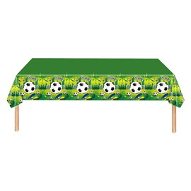 Football Table Cloths for Parties | Football Tablecloth Celebration Tablecloth - Rectangular Sports Tablecloth, 86x51 Inch Football Field Backdrop, Table for Football Table Decorations