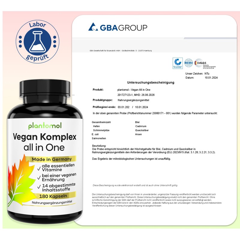 Vegan All in One Complex – 180 Capsules with Important